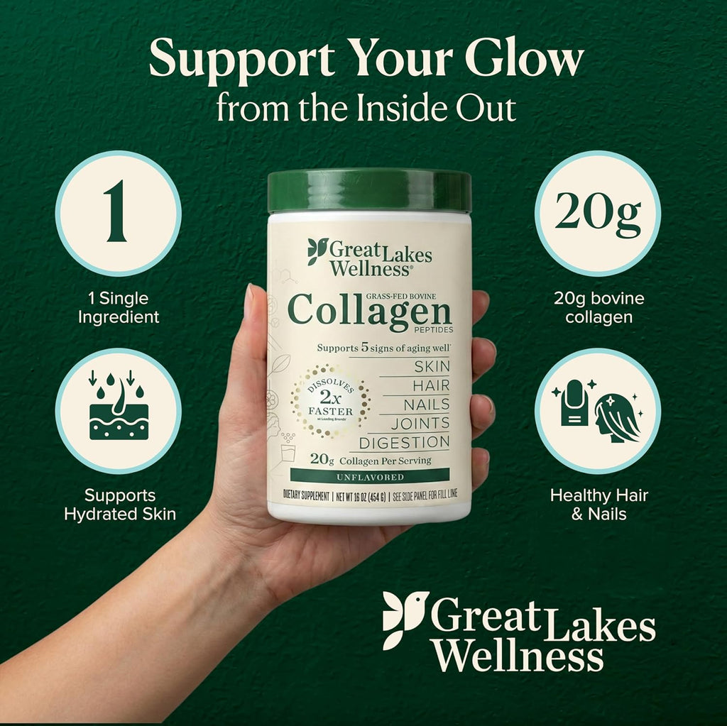 Premium Collagen Peptides Powder – Enhance Skin, Hair, Nails, Joints & Digestion – Hydrolyzed, Quick Dissolve, Non-GMO, Keto & Kosher – 16 Oz (22 Servings)